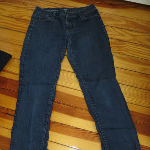 LOFT Dark Rinse Slim Straight Leg Jeans
